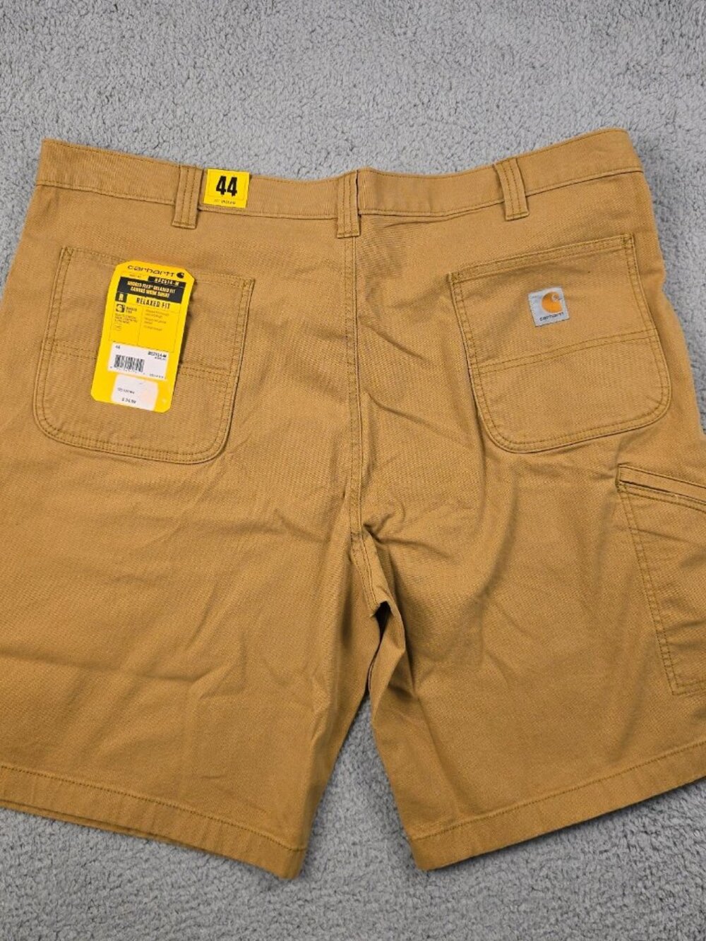 Carhartt Shorts Mens 44 Brown Khaki Canvas 10IN Work Rugged Flex Relaxed Fit NWT